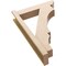 Ekena Millwork 6-in W x 24-in D x 36-in H Balboa Slat Rough Cedar Woodgrain TimberThane Outlooker, Primed Tan OUTUR060X24X36BOA24RCPR - alternate 5